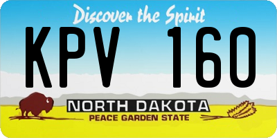 ND license plate KPV160