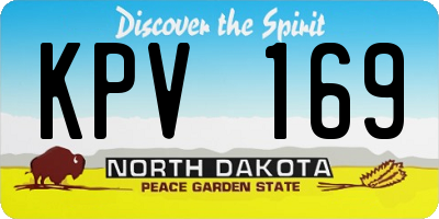 ND license plate KPV169