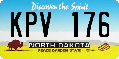 ND license plate KPV176