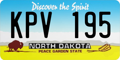 ND license plate KPV195