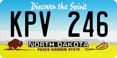 ND license plate KPV246