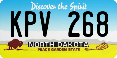 ND license plate KPV268