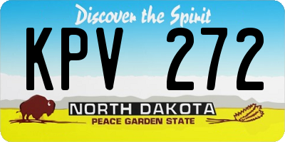 ND license plate KPV272