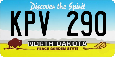 ND license plate KPV290