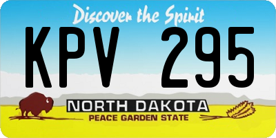 ND license plate KPV295