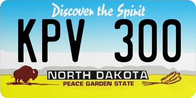 ND license plate KPV300