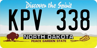 ND license plate KPV338