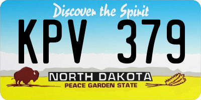 ND license plate KPV379