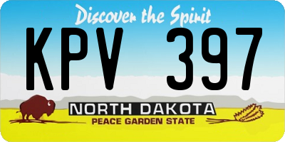 ND license plate KPV397