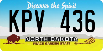 ND license plate KPV436