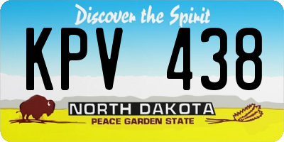 ND license plate KPV438