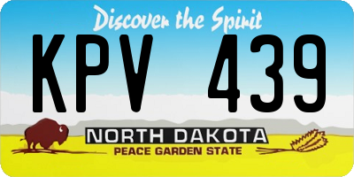 ND license plate KPV439