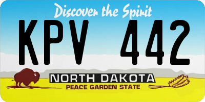 ND license plate KPV442