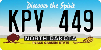 ND license plate KPV449