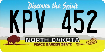 ND license plate KPV452
