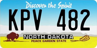 ND license plate KPV482