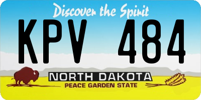 ND license plate KPV484