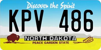 ND license plate KPV486