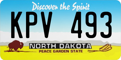 ND license plate KPV493