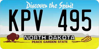 ND license plate KPV495