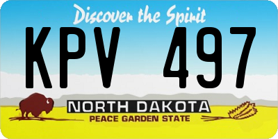 ND license plate KPV497
