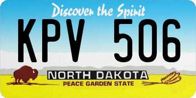 ND license plate KPV506