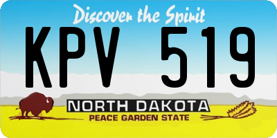 ND license plate KPV519