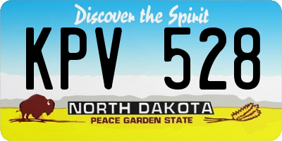 ND license plate KPV528