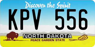 ND license plate KPV556