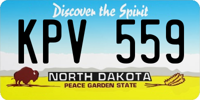 ND license plate KPV559