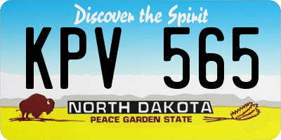 ND license plate KPV565