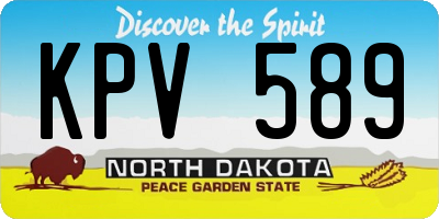 ND license plate KPV589