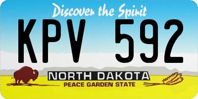 ND license plate KPV592