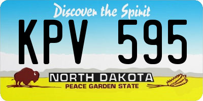 ND license plate KPV595