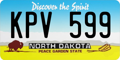 ND license plate KPV599