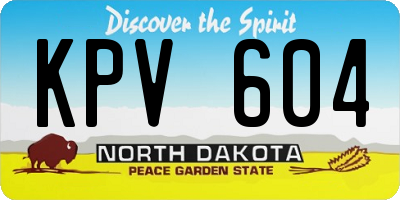 ND license plate KPV604