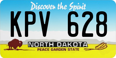 ND license plate KPV628