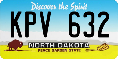 ND license plate KPV632