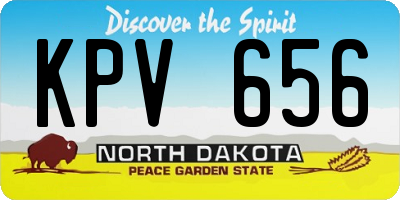 ND license plate KPV656