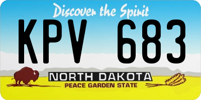 ND license plate KPV683