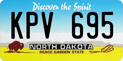 ND license plate KPV695