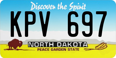 ND license plate KPV697