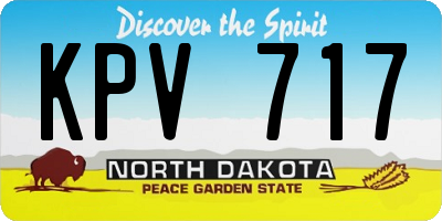 ND license plate KPV717