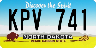 ND license plate KPV741