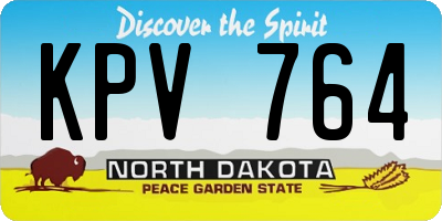 ND license plate KPV764