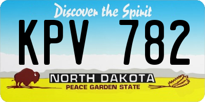 ND license plate KPV782
