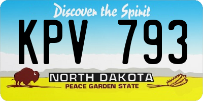 ND license plate KPV793