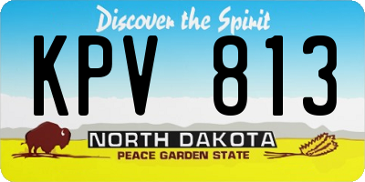 ND license plate KPV813