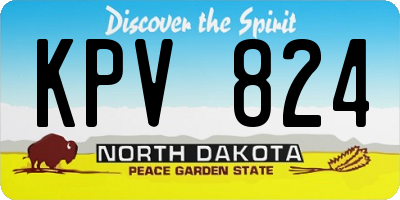 ND license plate KPV824