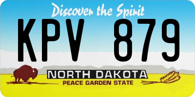ND license plate KPV879